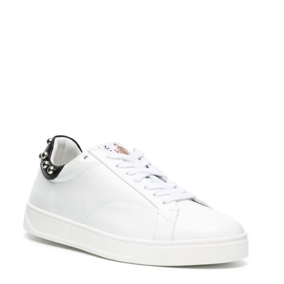 Lanvin Women's DDB0 White Leather Sneakers with Studs Size 36-40 - Picture 2 of 15